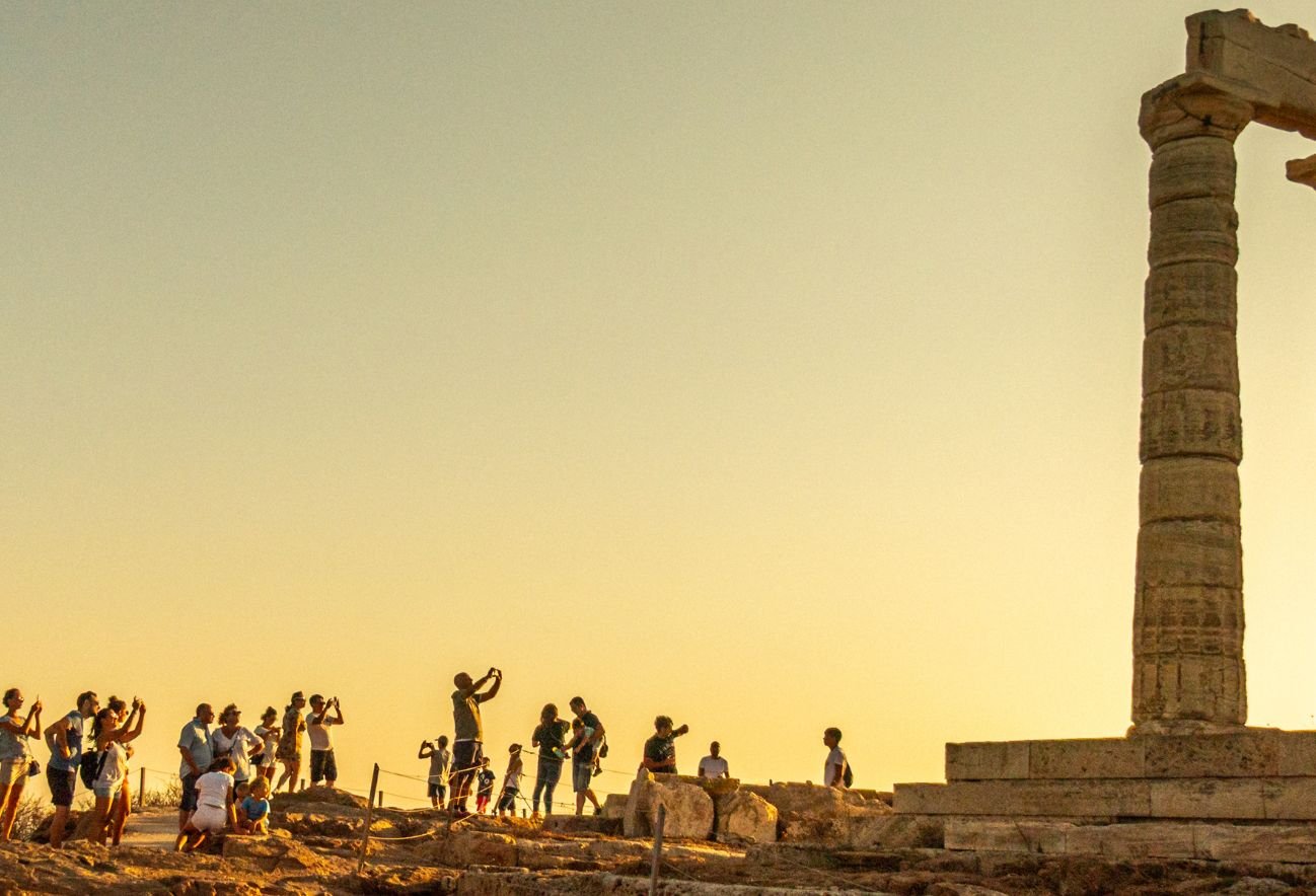 temple of poseidon sunset